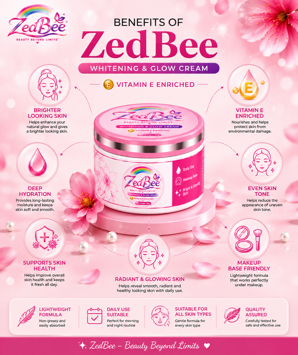 ZedBee Whitening & Glow Cream – Vitamin E Enriched Skincare